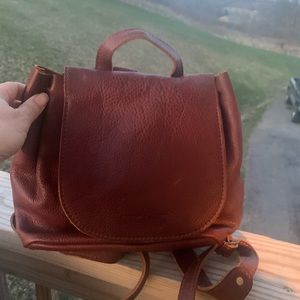 Portland leather backpack